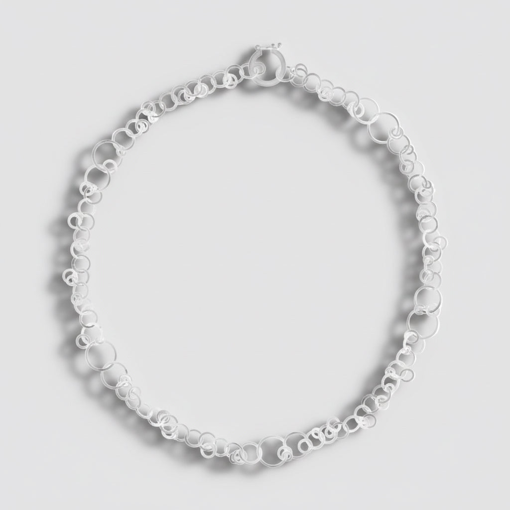 Round Bubble Link Necklace