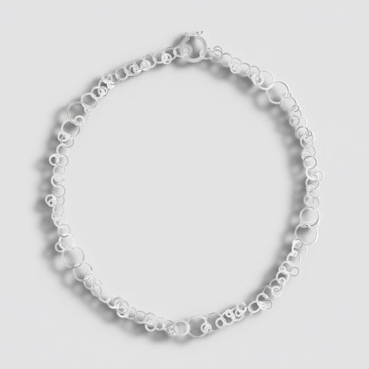 Round Bubble Link Necklace