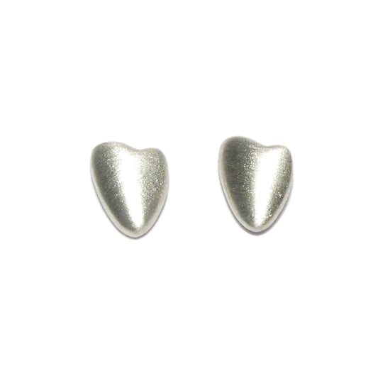 Silver Heart Ear Studs