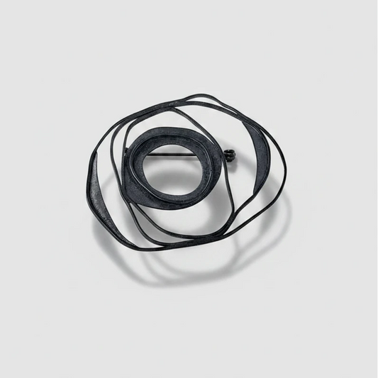 Ellos Oxidised Silver Brooch