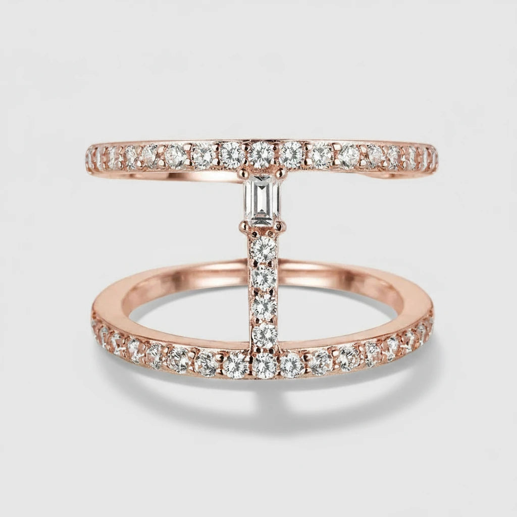 CZ Cuff Ring