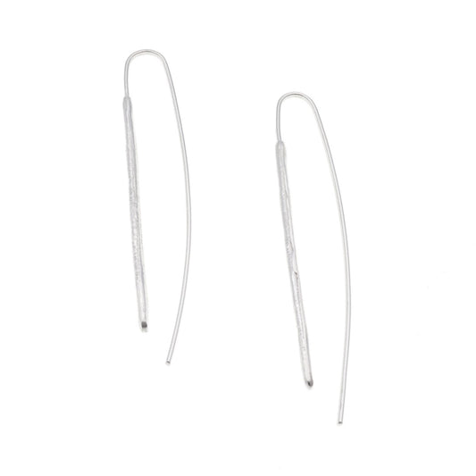 Silver Bar Drop Earrings