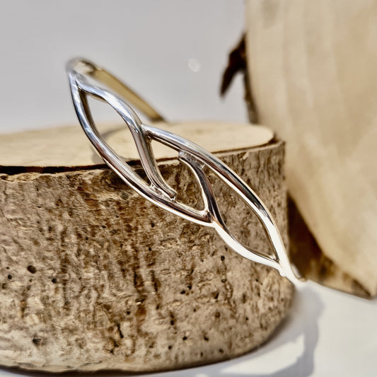 Silver Fluid Bangle