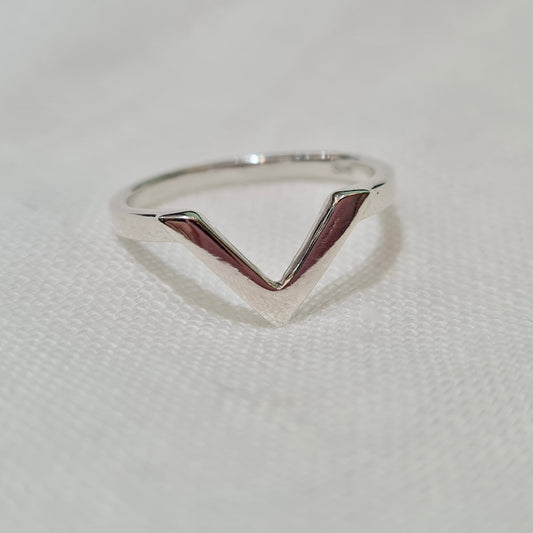 Silver V Ring