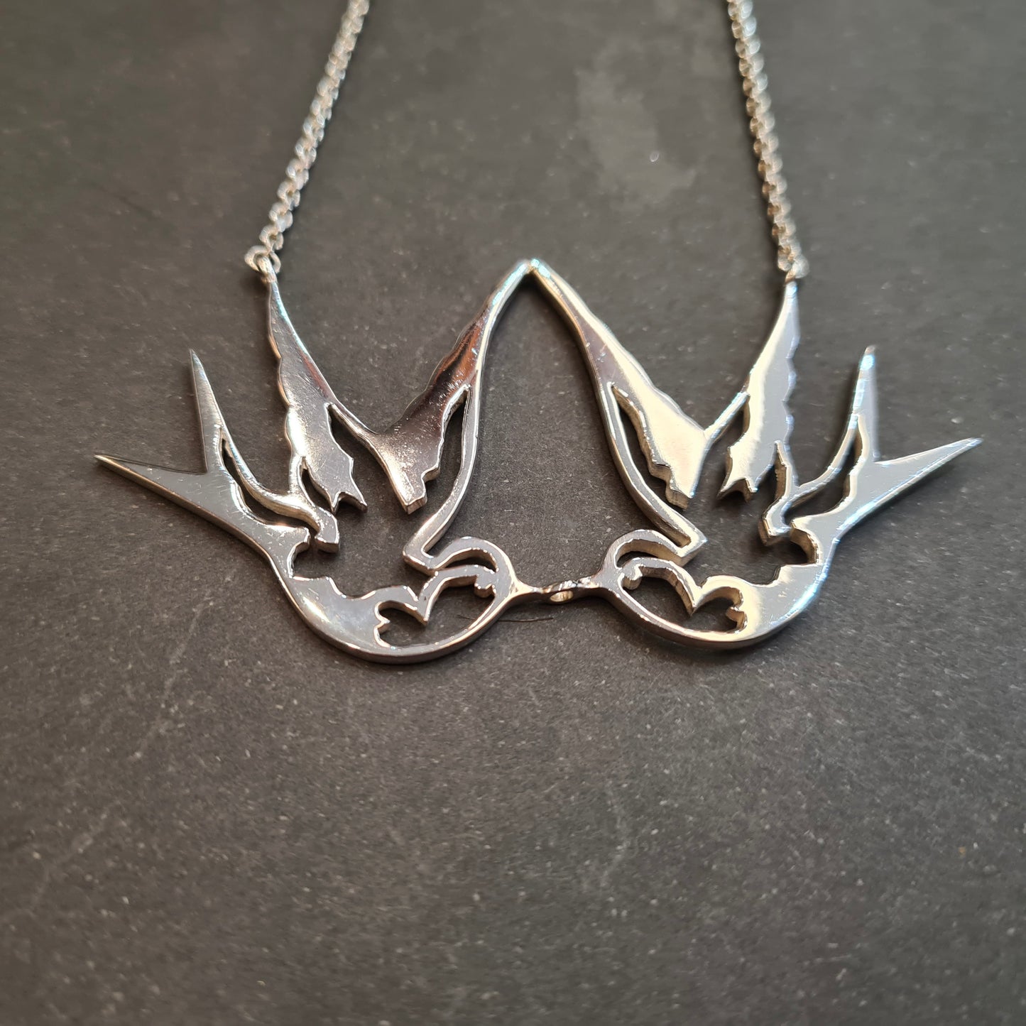 Kissing Swallows Necklace