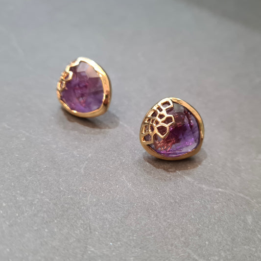 Amethyst Stud Earrings