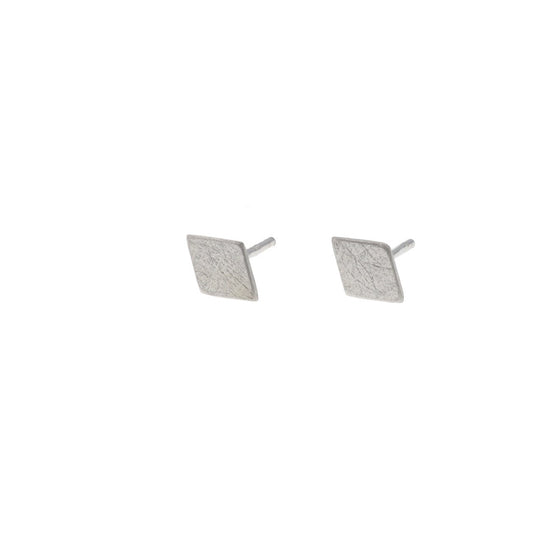 Silver Diamond shaped studs