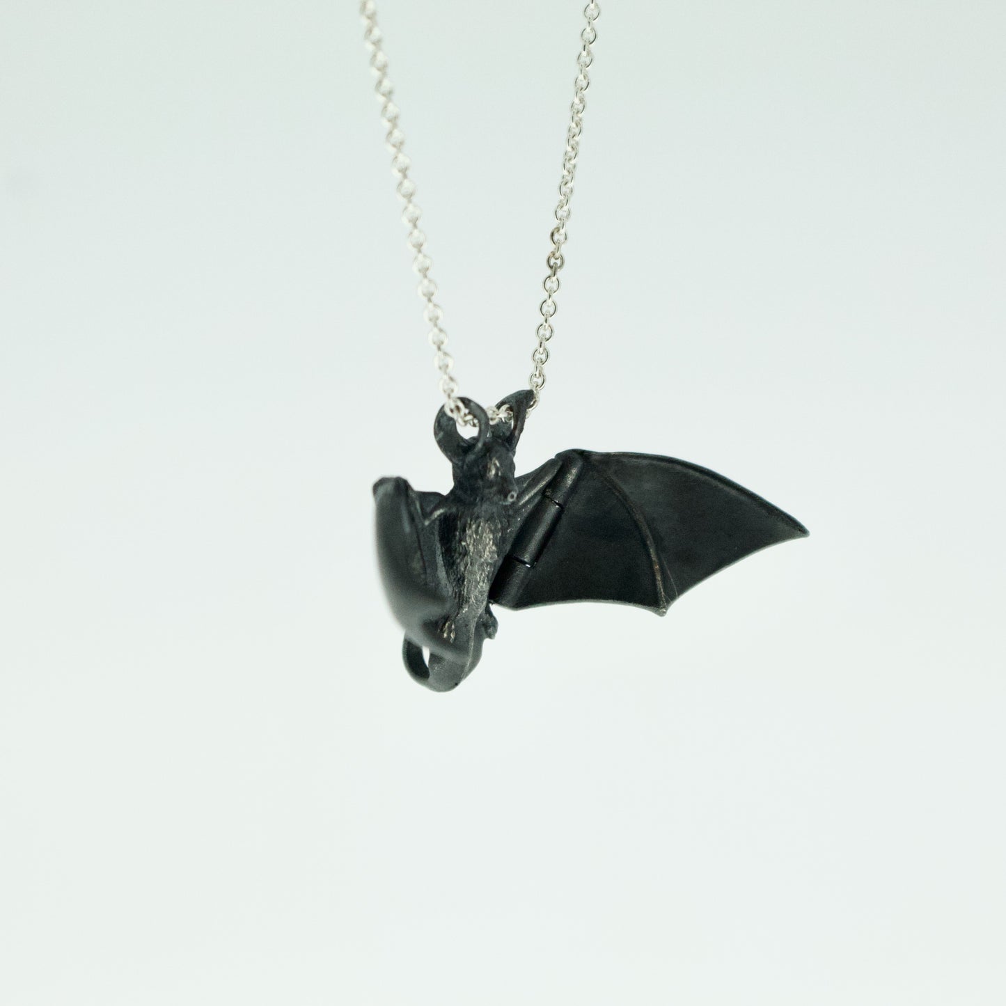 'Anhänger Fledermaus' Bat Pendant - Oxidised 925 Silver