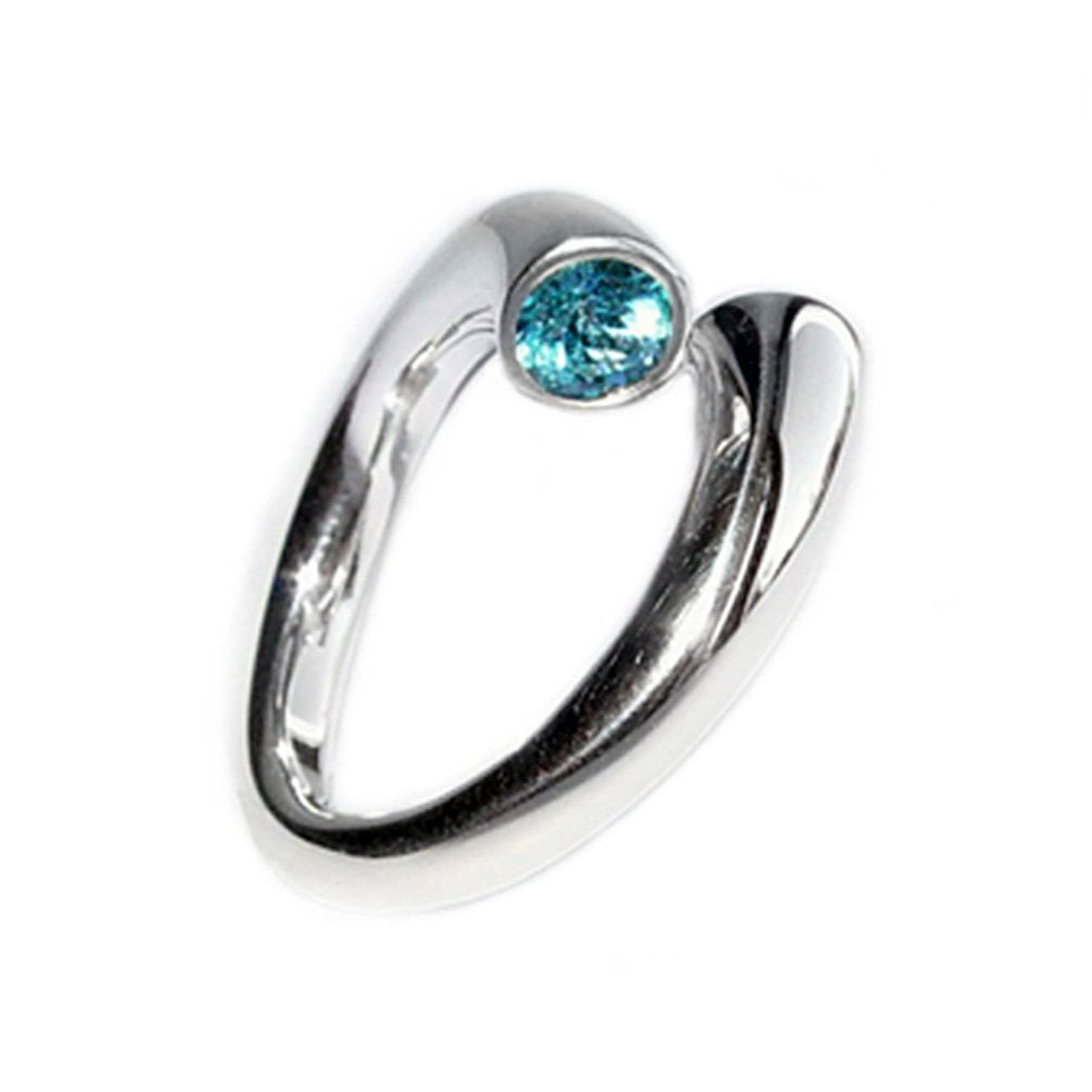 Double Taper Silver Wiggly Ring