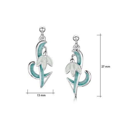 Snowdrop Stud Drop Earrings