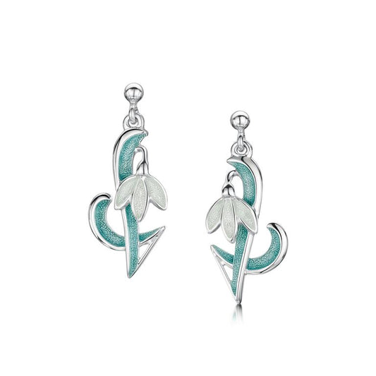 Snowdrop Stud Drop Earrings