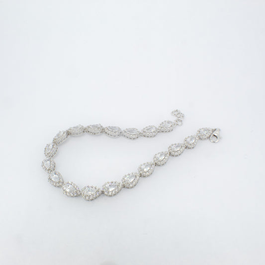 Pear Cut CZ Tennis Bracelet