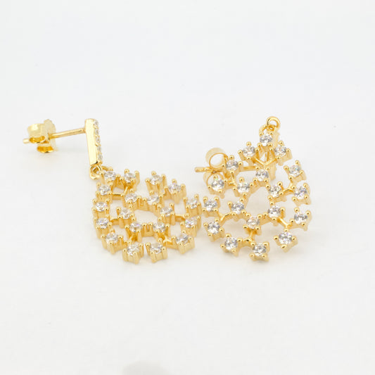Gold Plated CZ Pear Drops