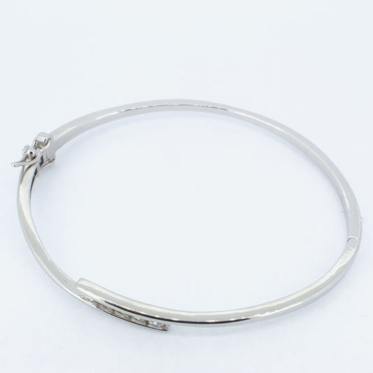 Silver CZ Bangle