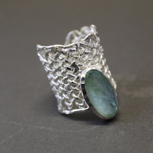 Aqua Quartz Ring