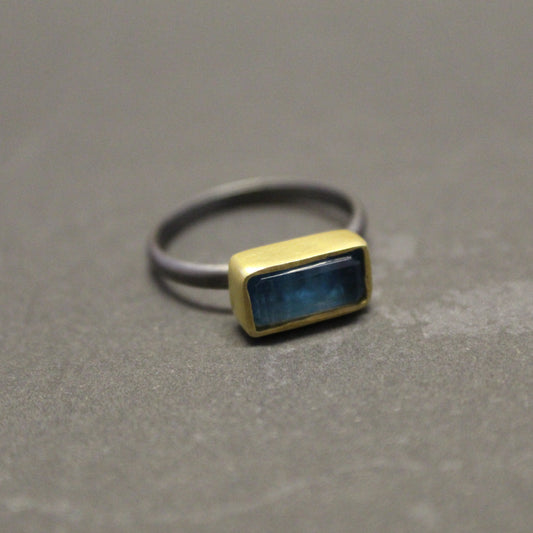 Rectangle Apatite Ring