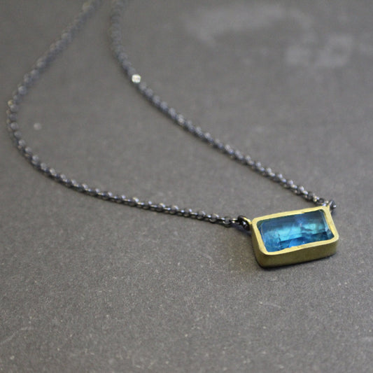 Rectangle Apatite Pendant