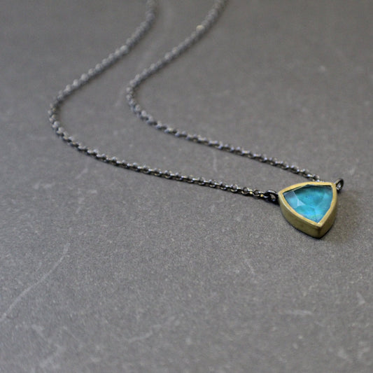 Triangle Chrysocolla Pendant