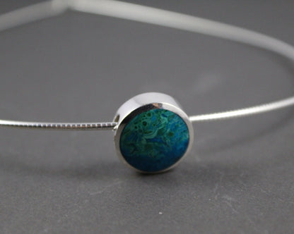 Chrysocolla & Mother of Pearl Necklet