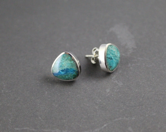 Chrysocolla Studs