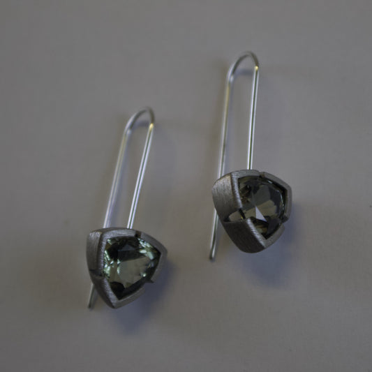 Green Amethyst Drop Earrings