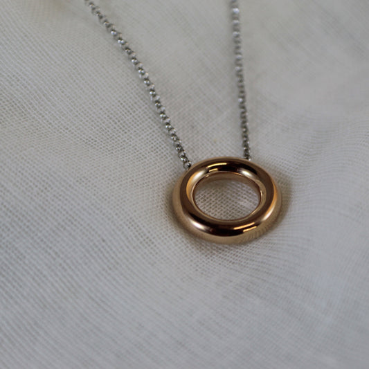 Rose Gold Hoop Pendant