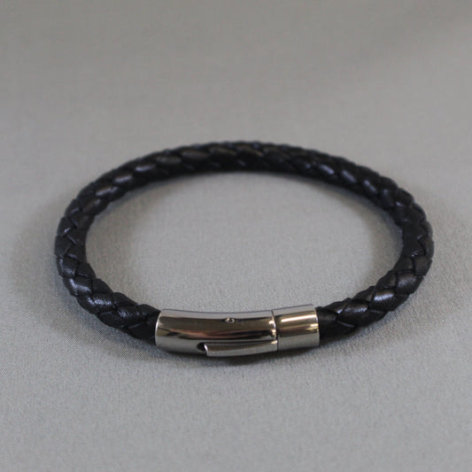 Black Leather Bracelet