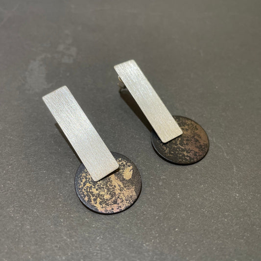 Drop Pattern Silver Earrings