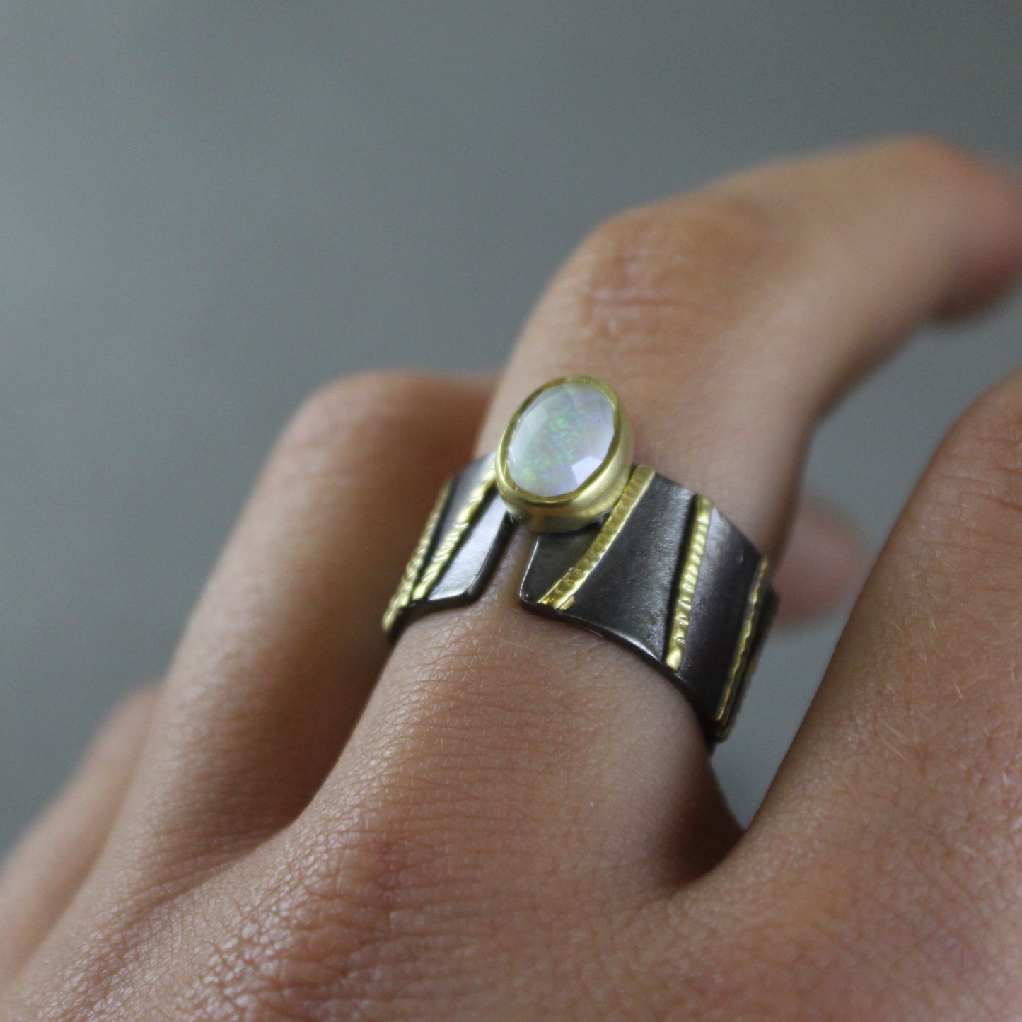 Featured Stripe Opal Ring