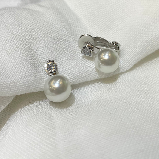 Clip on Pearl Earrings