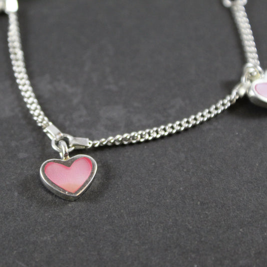 Three Heart Charm Bracelet