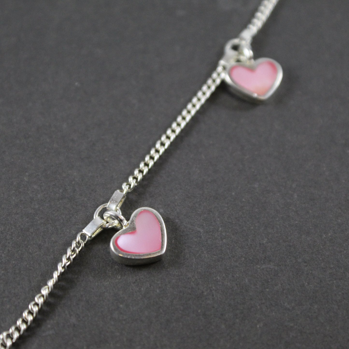 Three Heart Charm Bracelet