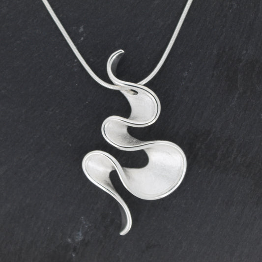 Sterling Silver Brush Finish Pendant