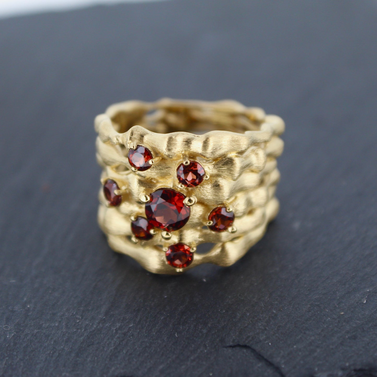 Garnet Crown Ring