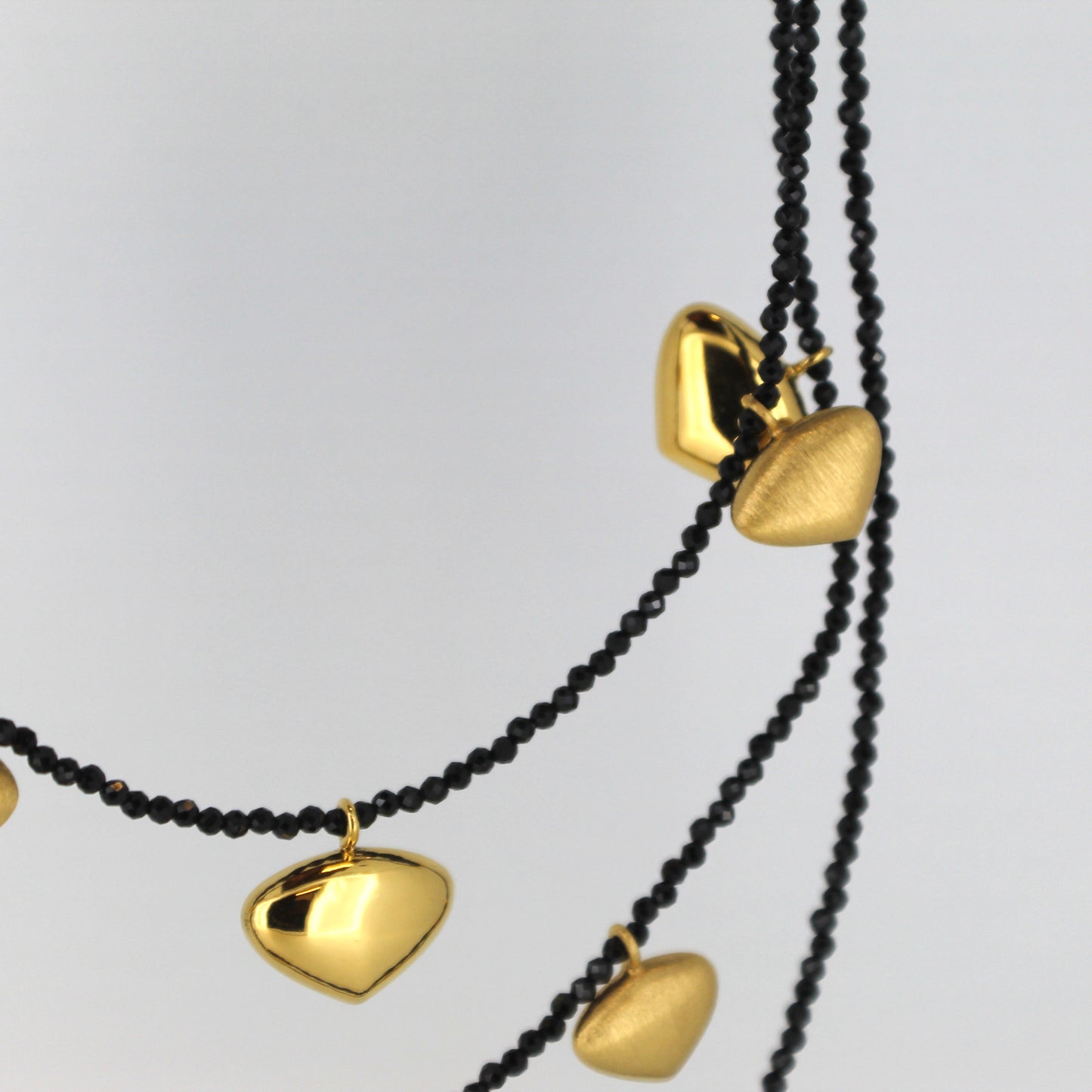 Black Spinell Layered Necklace