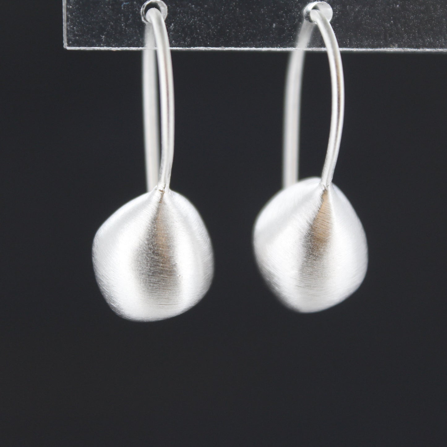 Silver Drip Drop Earrings