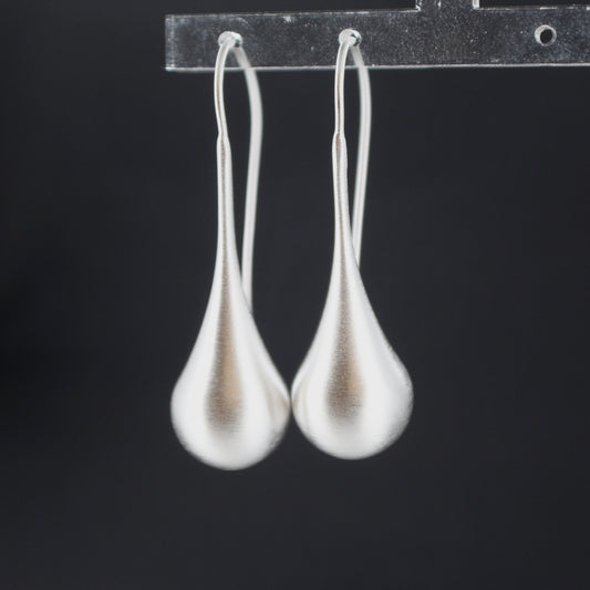 Silver Ball Drop Earrings