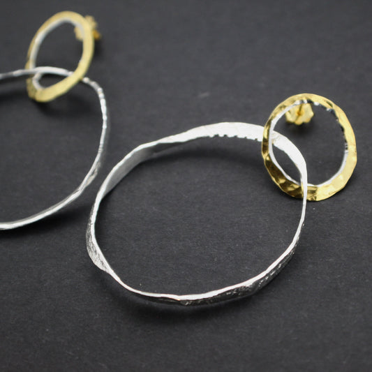 Hammered Hoop Earrings