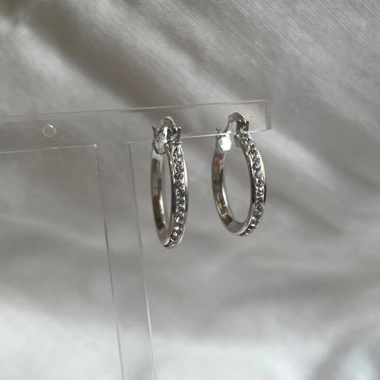 16mm CZ Hoop Earrings