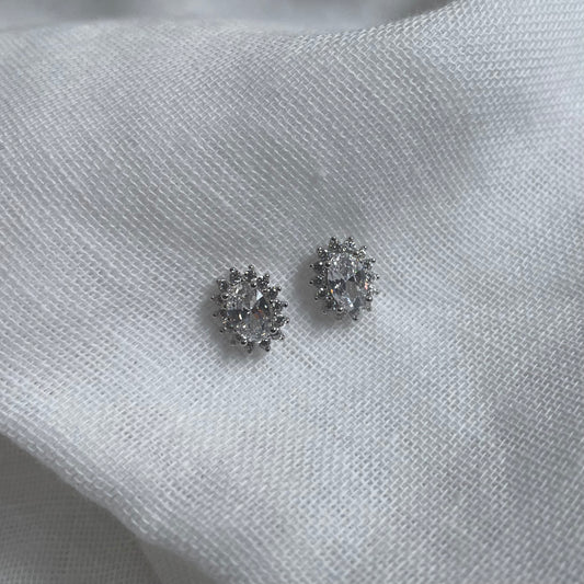 Oval Cluster Studs