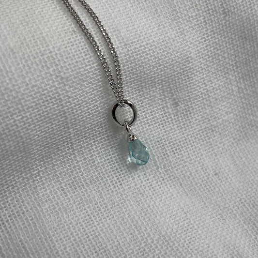 Aqua Crystal Stone Charm