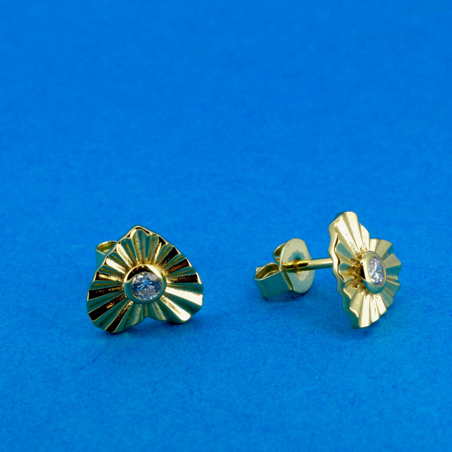 Gold Plated Heart Studs
