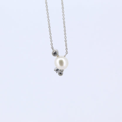 Pearl and CZ Pendant