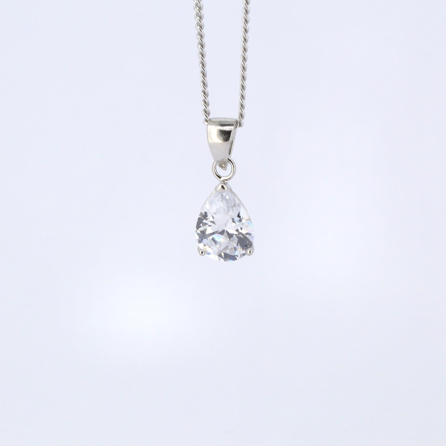 Pear-cut Cubic Zirconia Pendant