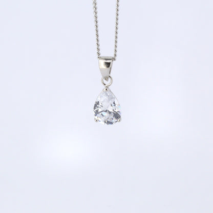 Pear-cut Cubic Zirconia Pendant