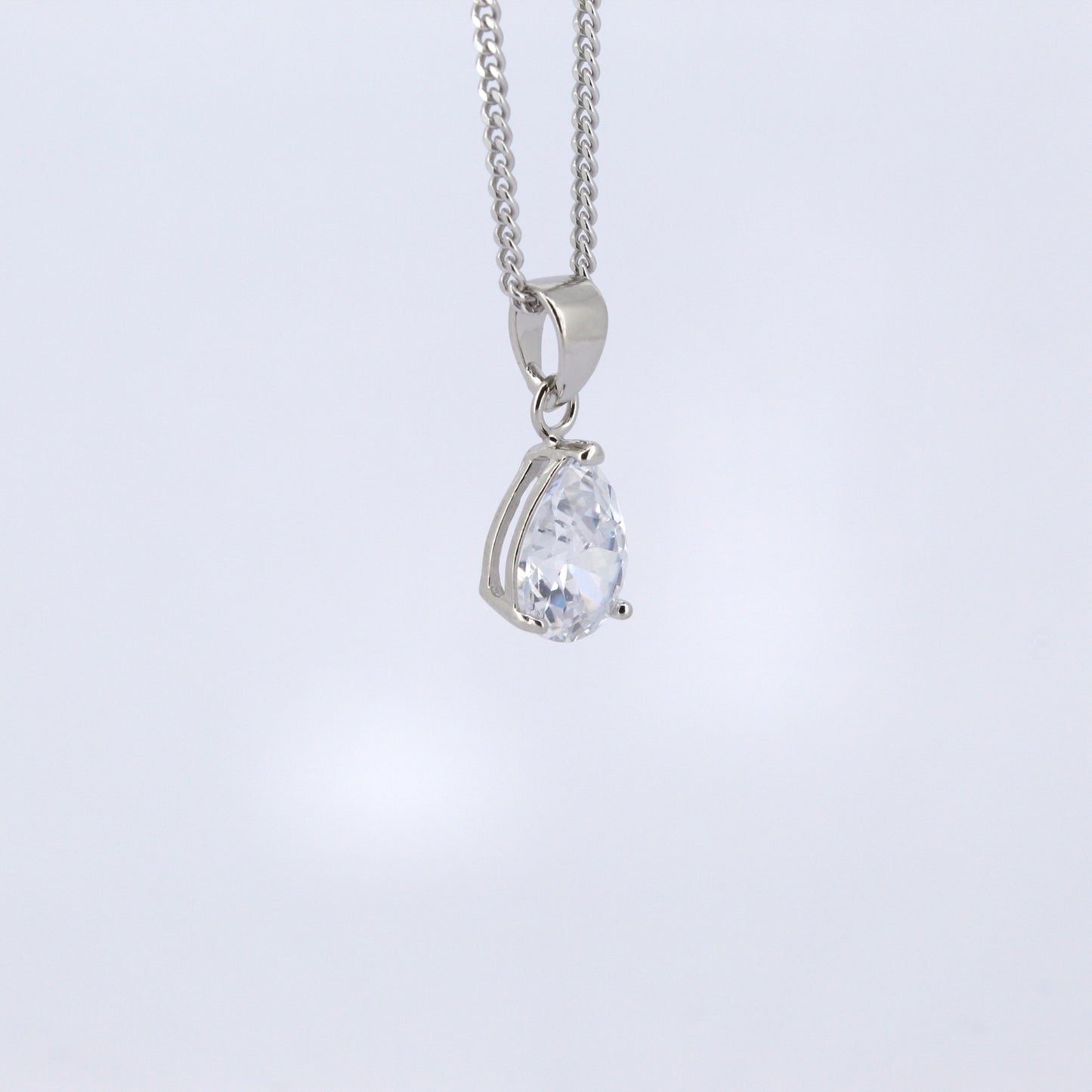 Pear-cut Cubic Zirconia Pendant