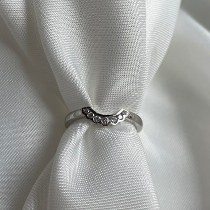 Frilly Channel Set Wedding Band