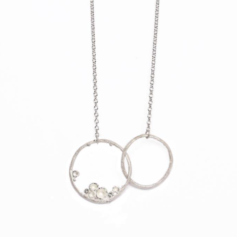 Small 'Emerge' Double Hoop Necklace