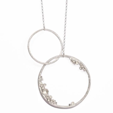 Large 'Emerge' Double Hoop Necklace