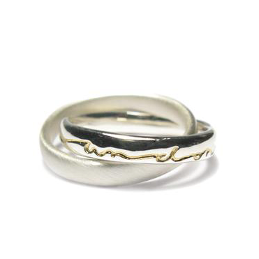 Intertwined Silver 'on and on' Ring